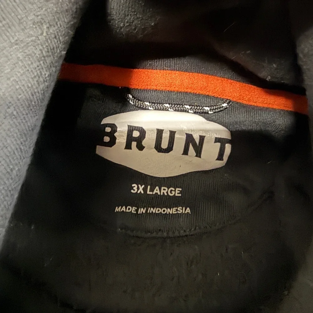 BRUNT The Shevlin Hoodie Black 3X Large Snap Neck Cotton Polyester Blend - Picture 7 of 9